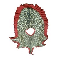 APPRON, ARTIFICIAL LEOPARD SKIN. FLAT HEAD